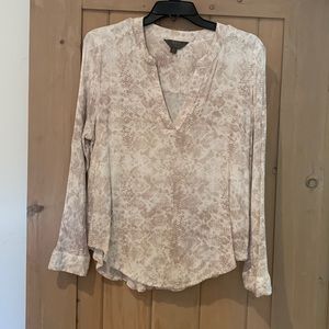 NWOT Ladies Long Sleeve Snakeskin Print Blouse